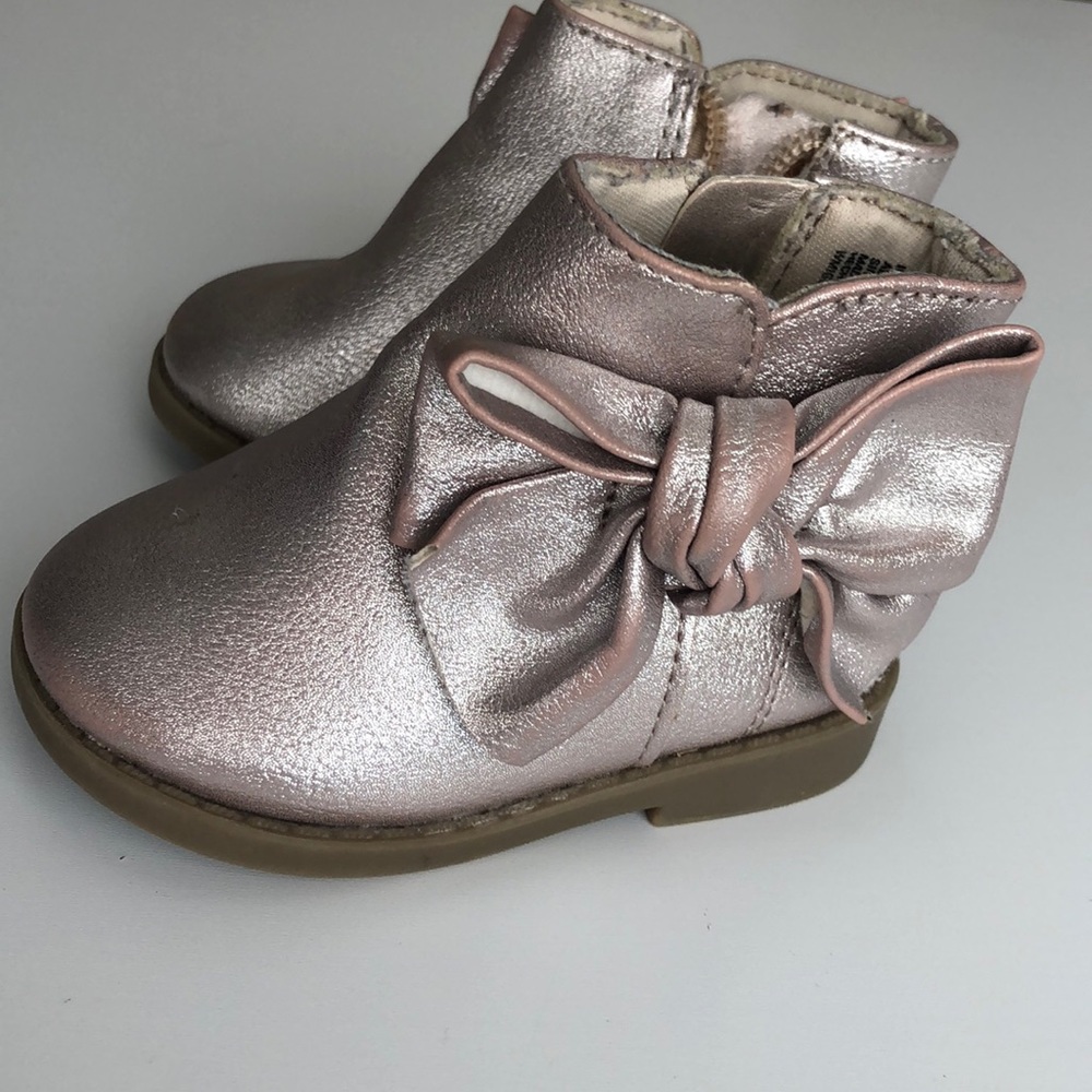 Granimals Size 3 boot pink/silver metallic